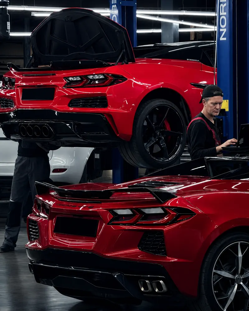 Программирование Chevrolet Corvette C8 в цехе Madcat Customs